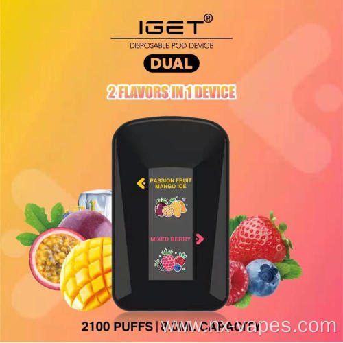 New product Iget Dual 2100 Puffs